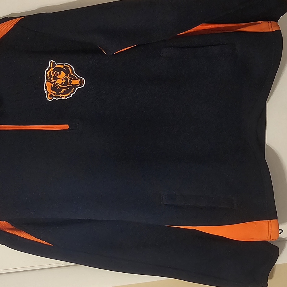 Mens NFL Navy and Orange Heavy Shirt